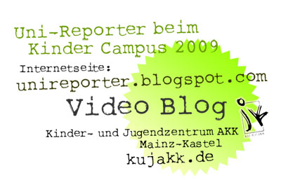 Uni-Reporter beim Kinder Campus 2009 . Kinder UniversitÃ¤t Wiesbaden . explorerkids*